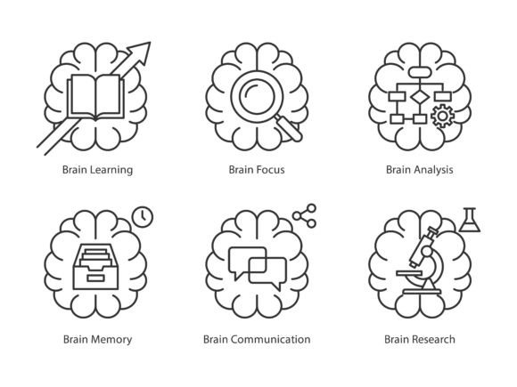 Brain Activity Line Icon